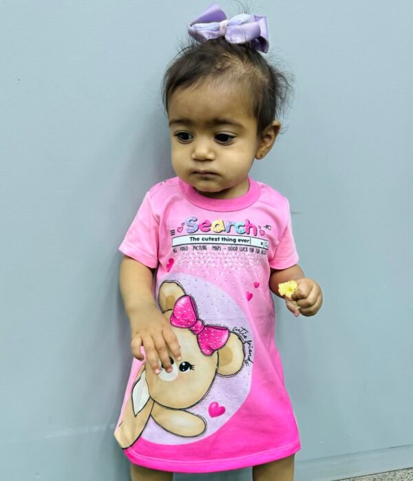 Vestido Bebê com Estampa de Urso - Abrange - Image 2