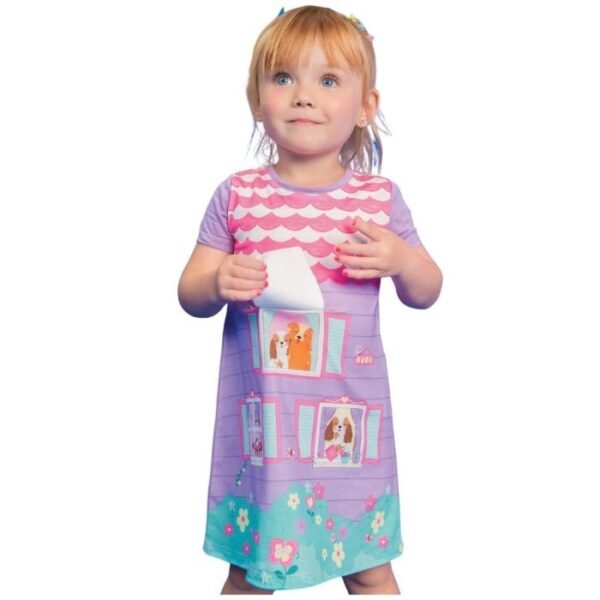 Vestido Verão Bebê Estampa de Cachorro - Kukiê
