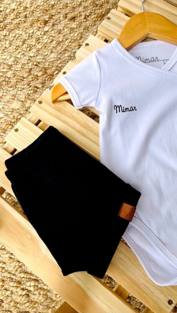 Conjunto Body kimono com Shorts preto - Mimar - Image 3
