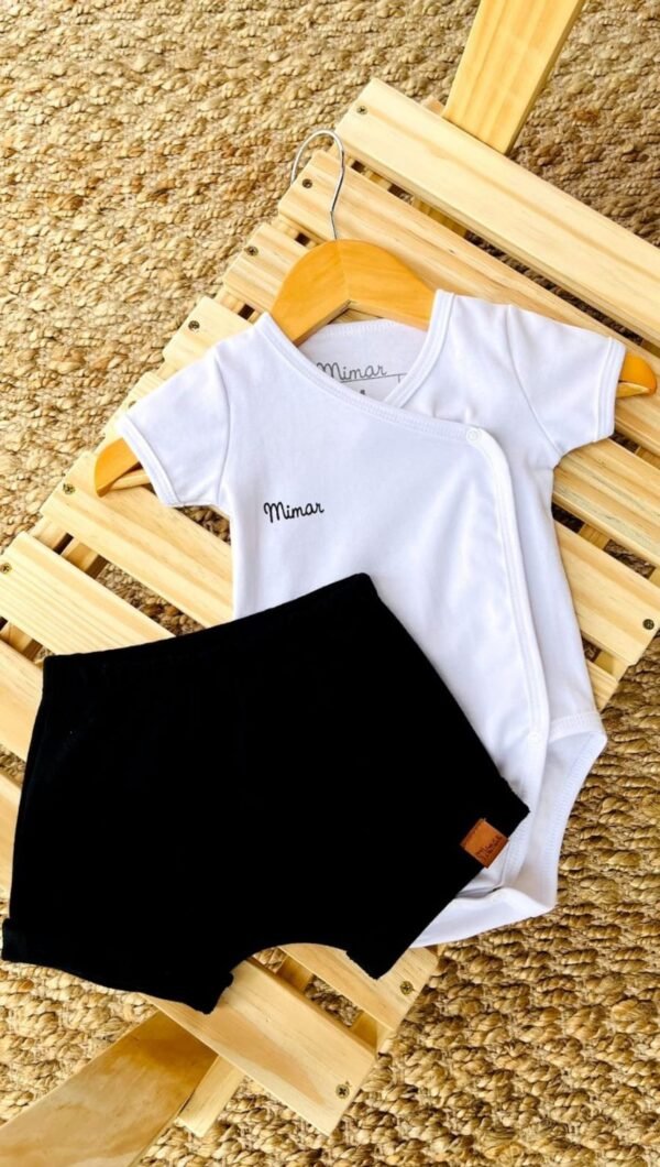 Conjunto Body kimono com Shorts preto - Mimar - Image 2