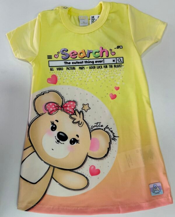 Vestido Bebê com Estampa de Urso - Abrange - Image 5