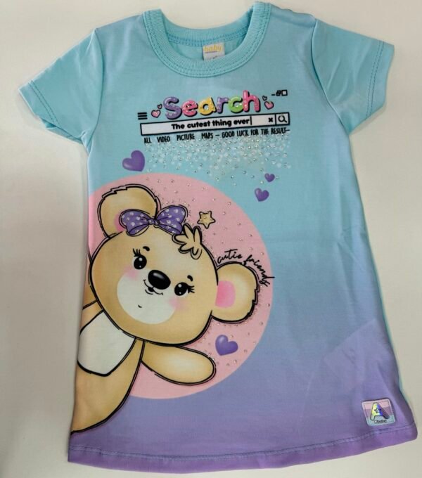 Vestido Bebê com Estampa de Urso - Abrange - Image 7